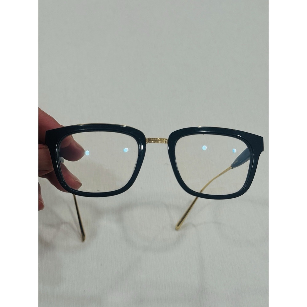 L'appell Avenir Eyeglasses Frames Black Gold Square Designer Glasses 145